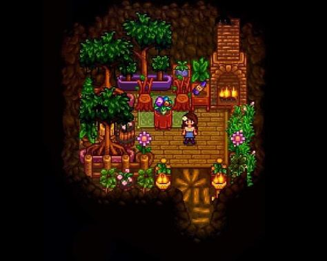 Stardew Valley Fruit Cave Layout, Stardew Valley Cave, Stardew Valley Farms, Farm Design, Fruit Design, Stardew Valley, Design Layout, Layout Design, Layout