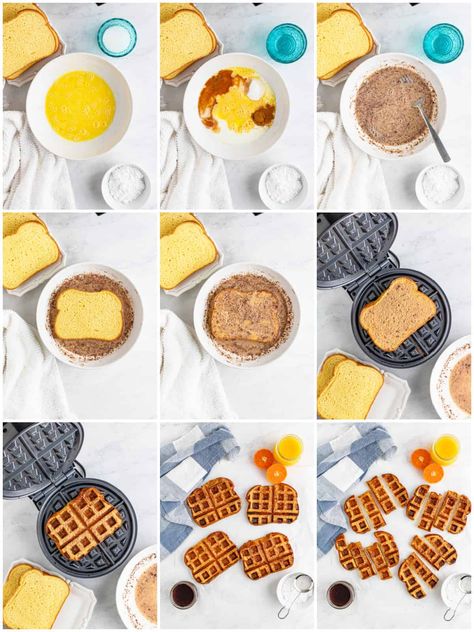 French Toast Waffle Iron, French Toast Waffles Easy, Diy French Toast, French Fries In Waffle Maker, French Toast In Waffle Maker, Make Ahead Waffle Batter, Homemade Gravy For Biscuits, Waffle Sticks, Yummy Waffles