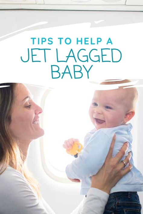 Worried about how to deal with baby jet lag? We have all the tips to manage baby jet lag. We also share how we deal with a jet lagged baby and how long it took our baby to recover from it. You'll also get tips on how to deal with baby jet lag when returning home. Baby On Plane, Travel Tips With Baby, Traveling With A Baby, Tips For Flying, Flying With Kids, Flying With A Baby, Baby Checklist, First Time Moms, A Plane