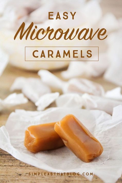 Caramel Recipe Easy, Microwave Caramels, Caramel Recipe, Easy Caramel, Homemade Candy, Coconut Caramel, Christmas Candy Recipes, Soft Caramel, Caramel Candy