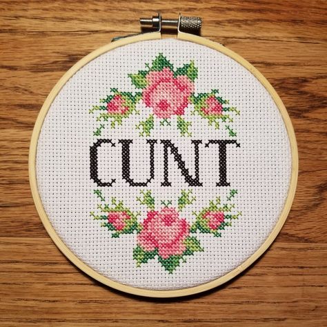 Subversive Cross Stitches, Subversive Cross Stitch, Cross Stitch Funny, A Cross, Hand Embroidery Patterns, Modern Cross Stitch, Filet Crochet, Cross Stitch Kits, Counted Cross Stitch Patterns