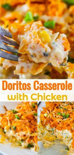 Doritos Casserole, Casserole With Chicken, Recipes Using Rotisserie Chicken, Dorito Casserole, Creamy Chicken Casserole, Casserole Chicken, Ground Beef Stroganoff, Nacho Chips, Weeknight Dinner Recipes Easy