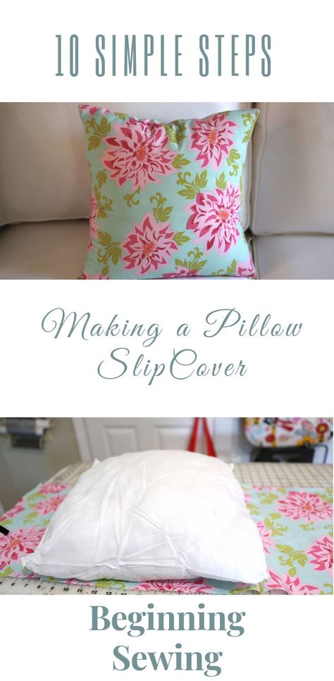 Hand Sew Pillow Case, Making A Pillow Cover, Sewing Pillow Covers, Pillow Cover Diy, Make A Pillow Cover, Beginner Sewer, Beginning Sewing, No Sew Pillow Covers, Quilt Pillow Case