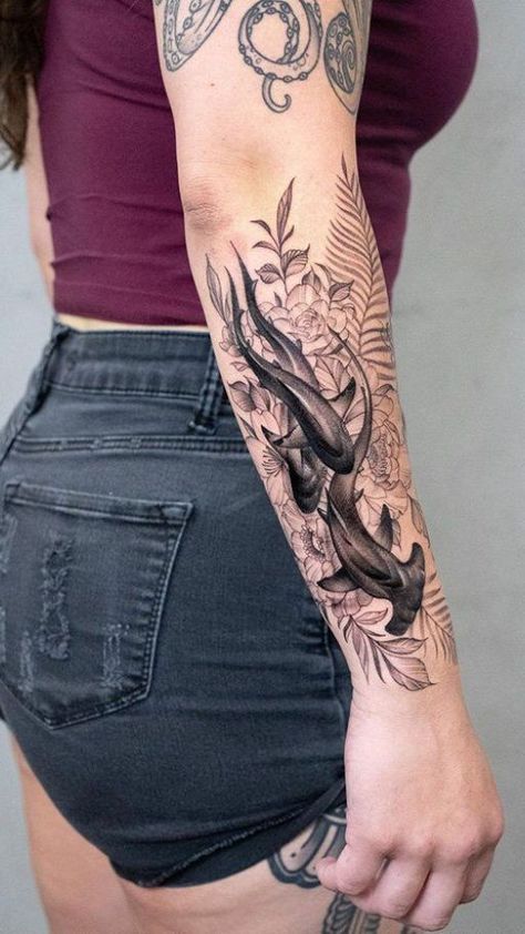 Dive into the deep with shark tattoo ideas. Explore designs that capture the strength and majesty of these fascinating ocean predators. Perspective Tattoos, Ocean Theme Tattoos, Predator Tattoo, Shark Tattoo Ideas, Ocean Sleeve Tattoos, Flower Spine Tattoos, Animal Sleeve Tattoo, Shark Tattoo, Bear Tattoos