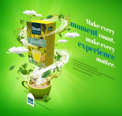 Digital Ad - Tea and how flavor comes alive in your mouth Tea Advertisement, Chai Pani, Body Essence, Lipton Tea, Billboard Design, Advertising Poster, Herbal Tea, Green Tea, Social Media