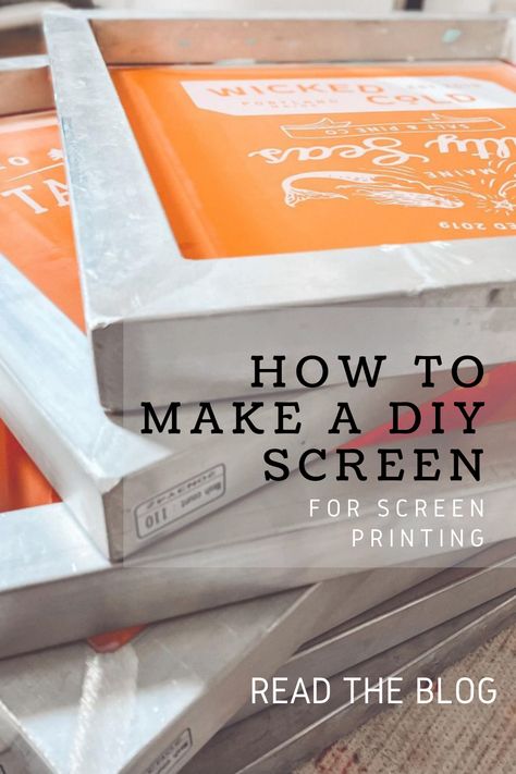 How To Make A Screen Printing Frame, How To Make A Screen Printing Screen, Screen Printing With Silhouette Cameo, Screen Printing At Home Diy, Cricut Screen Printing Diy, How To Make Screen Print Transfers, Diy Screen Printing Frame, Diy Screen Printing Press, How To Screen Print