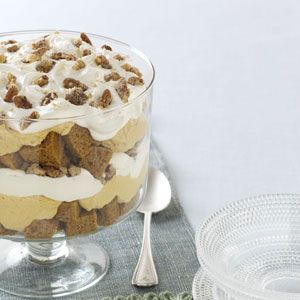 Mousse Trifle, Gingerbread Trifle, Pumpkin Trifle, Pumpkin Butterscotch, Healthier Treats, Pumpkin Mousse, Sugared Pecans, Sweet Bites, Trifle Bowl