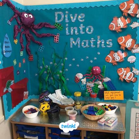 A gorgeous maths display by Twinkl member, Eve ❤️  A great idea for your back to school displays, perfect with our Maths resources!   #maths #displays #classroomdisplay #backtoschool #displaywall #classroom #education #twinkl #twinklresources Primary Classroom Displays, Maths Classroom Displays, Reception Maths, Maths Working Wall, Classroom Display Boards, Back To School Displays, Display Boards For School, Year 1 Classroom, Primary School Classroom