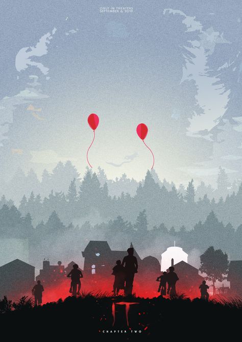 It Chapter Two, Stephen King Movies, Graphic Design School, Pennywise The Dancing Clown, Halloween Film, Fan Poster, Film Poster Design, I Love Cinema, Minimal Poster