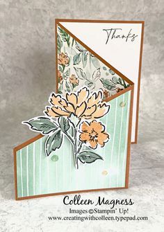 Shutter Cards Ideas, Fancy Fold Card Tutorials, Slimline Cards, Tri Fold Cards, Shaped Cards, Fold Cards, Fancy Fold Cards, Card Patterns, Stamping Up Cards