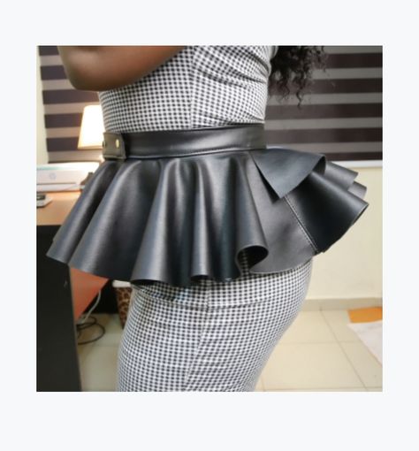 Making a full circle cut peplum belt with Kim Dave Detachable Peplum, Peplum Belt, Leather Peplum, Diy Belts, Peplum Skirt, Plus Size Sewing, Corset Dress, African Attire, Indian Outfits