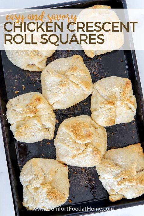 Chicken Crescent Squares, Chicken Squares Recipe Crescent Rolls, Chicken Crossaints Crescent Rolls, Chicken Cream Cheese Crescent Rolls, Chicken Squares, Favorite Dinner Recipes, Crescent Roll Crust, Chicken Crescent Rolls, Chicken Crescent