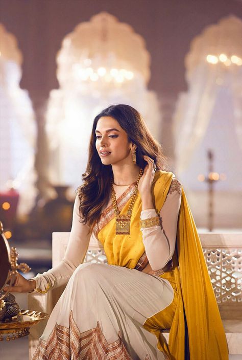 Deepika Padukone for Tanishq divyam Deepika Padukone Saree, Deepika Padukone Style, Indian Photoshoot, Saree Trends, Stylish Sarees, Indian Designer Outfits, Saree Look, Indian Fashion Dresses, India Fashion