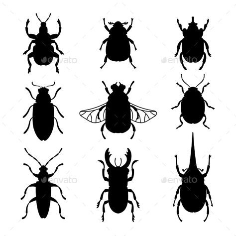 Illustration Outline, Shadow Drawing, Bug Tattoo, Elementary Art Projects, Stencils Wall, Wasp, Beetles, Elementary Art, Black Tattoos