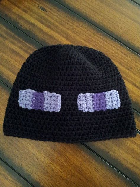 Hey, I found this really awesome Etsy listing at http://www.etsy.com/listing/165298508/minecraft-enderman-hat Crocheting Tutorial, Minecraft Crochet, Minecraft Enderman, Crochet Mignon, Confection Au Crochet, Tutorial Ideas, Bonnet Crochet, Cap Ideas, Crochet Cap