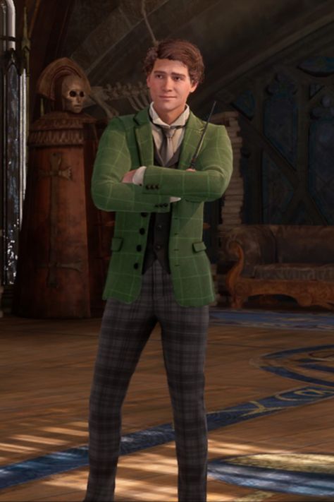 Hogwarts Legacy Uniform, Hogwarts Legacy Sebastian, Slytherin Uniform, Hogwarts Uniform, Sebastian Sallow, Hogwarts Legacy, Hogwarts Express, Cartoon Boy, Harry Potter Universal