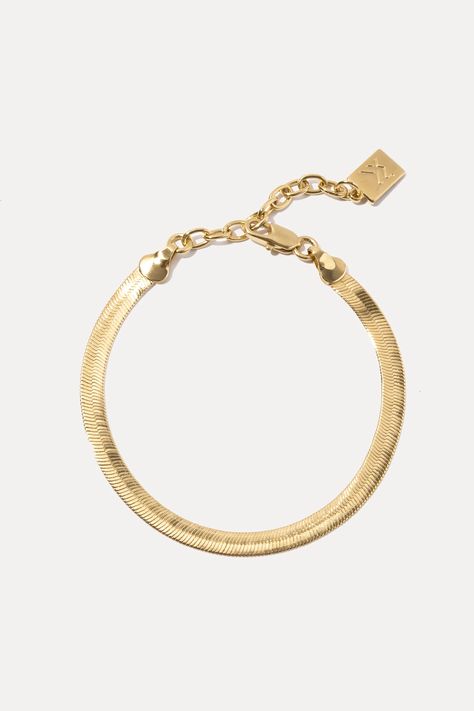 Mackenzie Bracelet - Miranda Frye Thrifting Jewelry, Dr Accessories, Golden Accessories, Wrist Stacks, Jewelry Aesthetic, Herringbone Chain, Golden Jewelry, Jewelry Accessories Ideas, Dope Jewelry