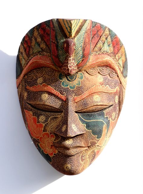 Traditional Mask Design, Filipino Mask, Masks Traditional, Cultural Masks, Balinese Mask, Carved Mask, Traditional Masks, Traditional Mask, Mask Project