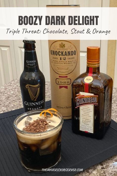 Guinness Cocktail, Chocolate Beer, Whiskey Cream, Dark Lager, Simple Cocktail, Black Beer, Whisky Drinks, Guinness Beer, Dark Beer