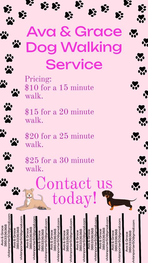 Our dog walking business Dog Walking Flyer Templates, Dog Walking Poster Ideas, Dog Walking Business Flyers, Dog Walking Flyer Ideas, Dog Walking Schedule, Dog Walking Business Names, Dog Walker Flyer, Dog Walking Flyer, Dog Walking Services