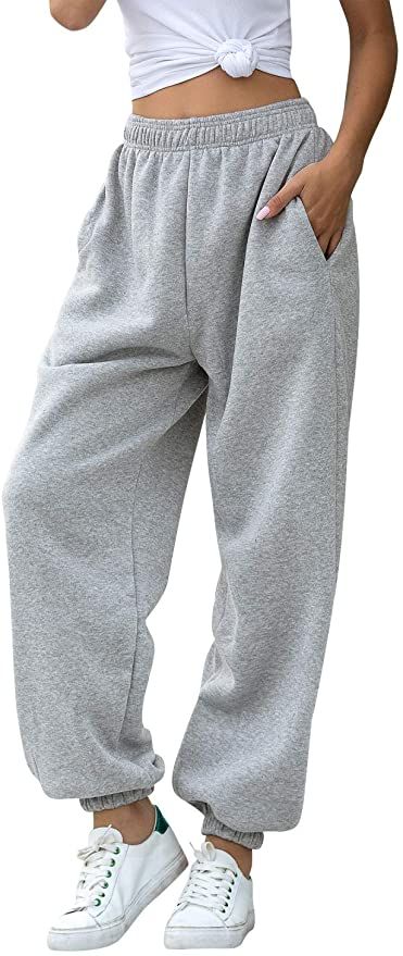 Looks Hip Hop, Casual Lounge Wear, High Waisted Sweatpants, Baggy Sweatpants, Comfy Sweatpants, Maxi Rok, Fitted Joggers, Sports Trousers, Tracksuit Bottoms