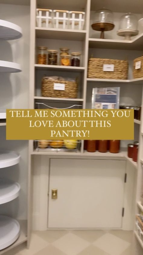 mariahkhomes on Instagram: Tell me something you love about this walk-in pantry! I’m loving the “grocery door” to the garage! You simply take the groceries out of… Garage Door To Pantry, Garage Grocery Pass Through, Garage To Pantry Access, Door From Garage To Pantry, Grocery Door, Earth Tones Interior, Exterior Black Windows, Contemporary French Country, Stone Porch