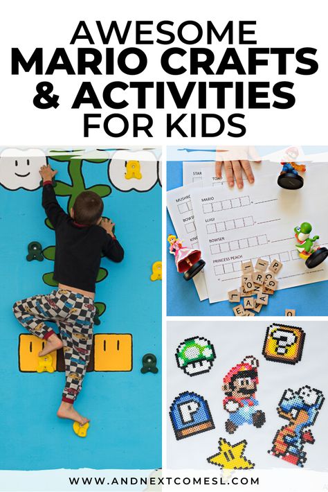 Mario activities including Mario printables for kids, Mario perler beads patterns, and Mario Kart activities Mario Activities, Super Mario Crafts, Mario Printables, Mario Perler Beads, Super Mario Gifts, Mario Crafts, Super Mario Birthday Party, Mario Birthday Party, Hama Beads Minecraft