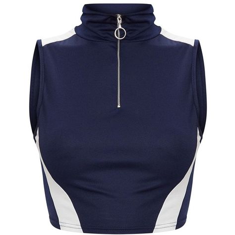 Navy Contrast Panel Zip Up Crop Top ($18) ❤ liked on Polyvore featuring tops, navy blue top, navy crop top, cut-out crop tops, zip up top and navy top Zip Up Crop Top, Navy Blue Crop Top, Navy Crop Top, Zip Up Top, Image Swag, Blue Crop Top, Practice Outfits, Blue Crop Tops, Top Crop