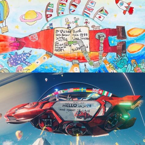 ArtStation - Visualize children's dream TOYOTA car , wanoco 4D Mercedes Amg Gt Roadster, Toyota Dream Car Art Contest, Mercedes Amg Gt R, Pirelli Tires, Toyota Car, Car Frames, Art Contest, Toyota Cars, Transfer Case