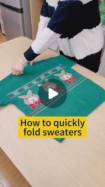 How To Folding on Instagram: "How to fold sweaters💕#foldinghacks #sweater #restock #learnontiktok #howtofold #f" Fold Sweaters, How To Fold Sweaters, Folding Tips, Fold Clothes, Woolen Tops, How To Fold, Folding Clothes, On Instagram, Clothes