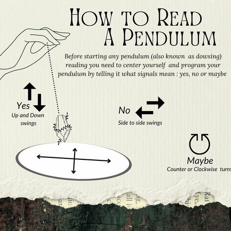 Incantari on Instagram: “Evening loves, Tonight’s post is a “how to” on Pendulums: pendulums are on of the simpler formats of divination, it’s been practiced for…” Tarot 101, Dowsing Pendulum, Learning Tarot Cards, Witch Spell Book, Tarot Learning, Paranormal Investigation, Witch Spell, Spell Book, Spiritual Awakening