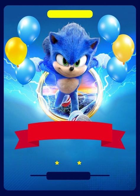 Sonic Invitation Template, Sonic Birthday Cake, Baby Jungle Animals, Sonic Birthday Parties, Sonic Party, Sonic Birthday, Jungle Baby, 4th Birthday Parties, Jungle Animals