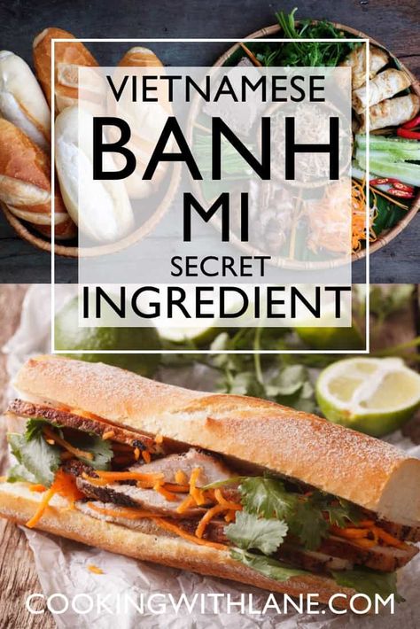 Vietnamese Sides, Vietnamese Side Dishes, Vietnamese Bread Recipe, Asian Potluck, Nem Nuong, Banh Mi Recipe, Vietnamese Banh Mi, Vietnamese Sandwich, Vietnamese Street Food