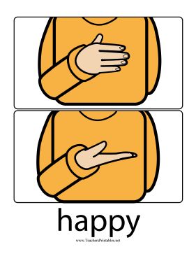 Sign Language Chart, Happy Emotions, All About Me Preschool, Happy Signs, Sign Language, Infants, Preschool, Clip Art, Signs