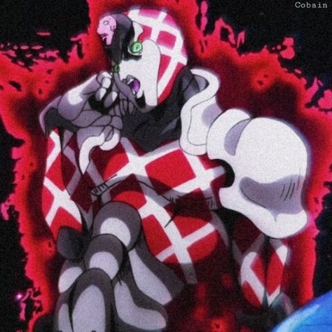 Emperor Crimson Jojo, King Crimson Jojo, Diavolo Jojo, Jojo Pfp, Jojo's Bizarre Adventure Stands, Jojo Stands, King Crimson, Bizarre Art, Ball Run