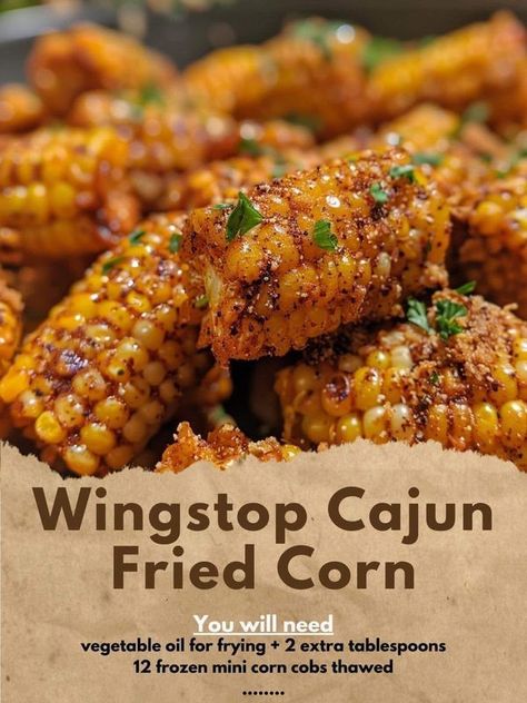 Cajun Fried Corn, Mini Crockpot Recipes, Tasteful Recipes, Corn Recipes Side Dishes, Cajun Fries, Seasoned Corn, Fried Corn, Corn Recipe, Cajun Cooking