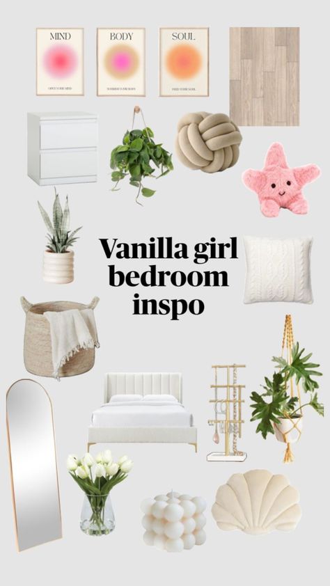 Vanilla Girl Bedroom, Room Wishlist, White Room Decor, Routine Tips, Dekorasi Kamar Tidur, Preppy Room Decor, Vanilla Girl, Preppy Room, Redecorate Bedroom