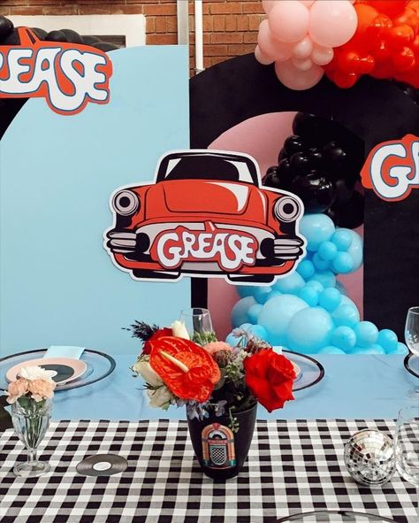 We definitely shaped up to create a Grease themed party. Bring back some memories with a 70's/80's theme to last a lifetime.

....

Fantastic? Tell us about it. Stud. Grease Wedding Theme, Grease Themed Parties, Grease Theme, Grease Lightning, Grease Party, 80's Theme, 50s Party, Ideas Cumpleaños, 80s Theme