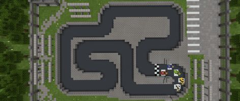 Bloxburg Go Kart Track, Minecraft Minecart Track, Minecraft Horse Race Track, Mario Kart Live Home Circuit, Go Kart Track Design, Go Kart Racing, Kart Racing, Go Kart, Minecraft