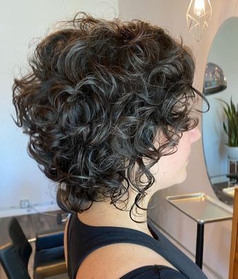 Short-to-Medium Curly Brunette Shag Short Curly Shag Haircut With Bangs, Short Curly Shag Hairstyles, Short Naturally Wavy Hair, Curly Short Shag, Brunette Shag, Wavy Layered Haircuts, Mens Short Curly Hairstyles, Curly Brunette, Short Wavy Hairstyles