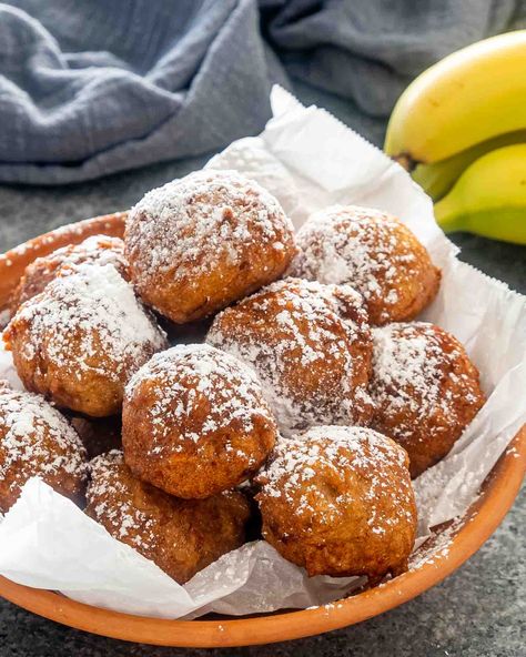 Fritter Batter Recipe, Fried Banana Recipes, Desserts Banana, Indonesian Desserts, Banana Fritters, Fritters Recipe, Batter Recipe, Fried Bananas, Food C