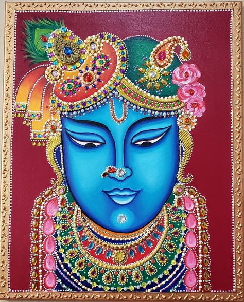 Shrinathji Mukharvind, Hole Tattoo, Black Hole Tattoo, Diwali Art, Shree Nathji, Original Canvas Painting, Art Traditional, Art Diary, Drawings Simple