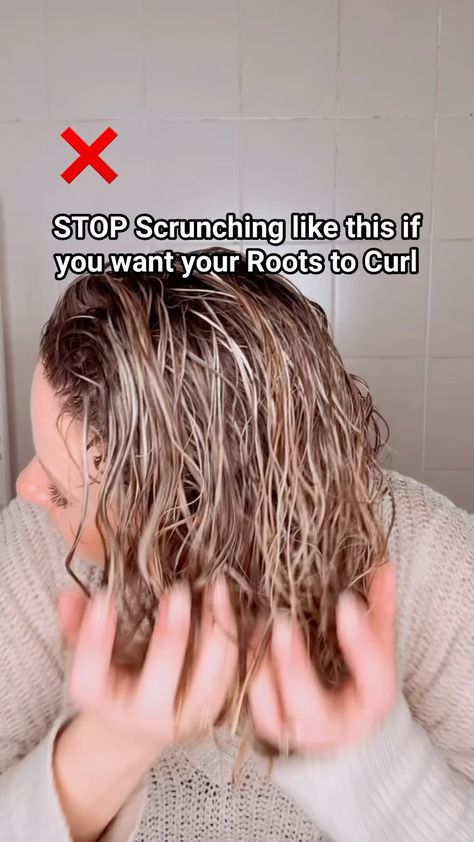 To encourage curls from the roots, try applying the gel on top of your hair with the scrunch pulsing method. This method also eliminates… | Instagram How To Scrunch Your Hair, Curly Hair Spray, Scrunch Hair, Best Curly Hairstyles, Root Volume, Scrunched Hair, Hair Bling, Curly Hair Style, Vintage Hairstyles Tutorial