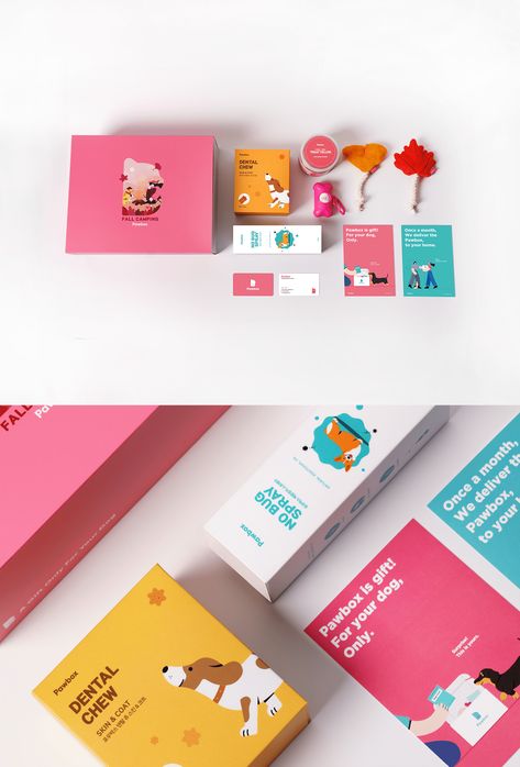 Pawbox | BX Design on Behance Pet Subscription Boxes, Pet Box Packaging, Dog Product Packaging, Dog Packaging Design, Dog Branding Design, Pet Packaging Design, Pet Branding Design, Dog Packaging, Pet Packaging