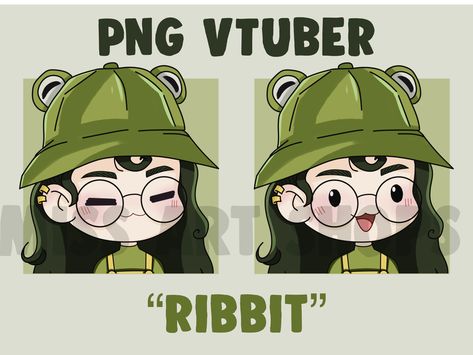 vtuber, pngtuber, png vtuber, free vtuber, free pngtuber, frog anime girl, frog chibi, chibi, frog girl, frog vtuber, frog pngtuber Png Tuber Avatar Base, Png Vtuber, Png Tuber, Eyes Open, Eyes Closed, Painting Process, Portfolio Website, Free Png, Personalized Custom