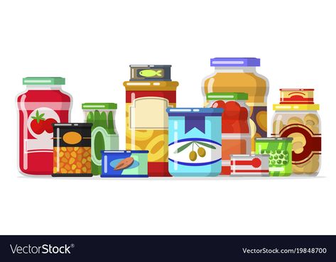 Canned goods in a row Royalty Free Vector Image Tornado Food, Foods To Stockpile, Key Lime Recipes, Expiration Dates On Food, Sunshine Photos, Non Perishable Foods, Winter Sunshine, Expired Food, Canned Fruits