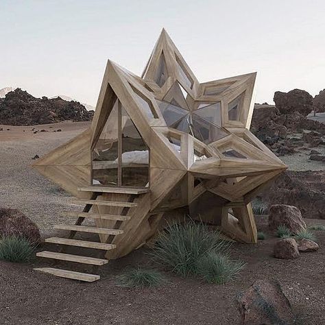 John Brevard on Instagram: "Helix nebula bungalows by john brevard. Contact us for more details. Sacred geometry ascribes symbolic and sacred meanings to certain geometric shapes and certain geometric proportions. It is associated with the belief that a god is the geometer of the world. #johnbrevard #bungalow #prefab #teak #sacredgeometry #helix" Sacred Geometry In Architecture, Organic Shapes In Nature, Sacred Geometry Architecture, Geometry Centers, Game Architecture, Geometric Building, Outdoor Dome, Geometric Structure, Dome Building