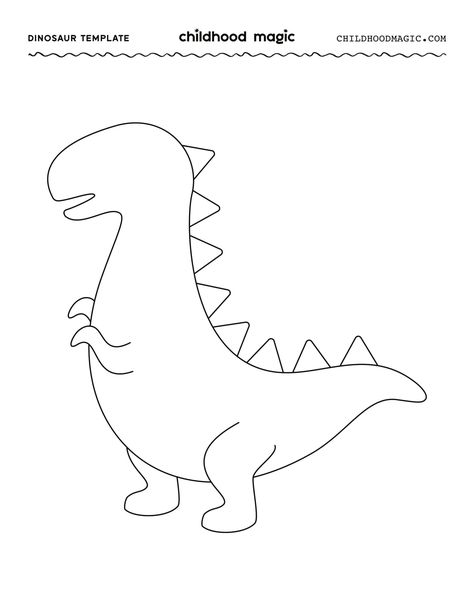 Dinosaur Coloring Pages- Free Printable - Childhood Magic Dinosaur Sheets, Dino Craft, Dinosaur Worksheets, Dinosaur Template, Dinosaur Theme Preschool, Different Dinosaurs, Dinosaur Printables, Dinosaur Images, Butterfly Template