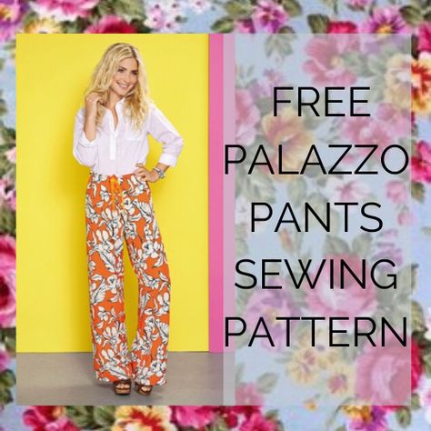 Palazzo Pants Free PDF Pattern Work this wide-leg showstopper into your wardrobe and stitch Amanda Walker’s bold printed palazzo pants pattern, in no time at all. Channel your inner ’70s goddess by… Palazzo Pants Sewing Pattern, Palazzo Pants Pattern, Easy Sewing Patterns Free, Pants Pattern Free, Wide Leg Pants Pattern, Maxi Skirt Pattern, Free Printable Sewing Patterns, Skirt Pattern Free, Pencil Skirt Pattern