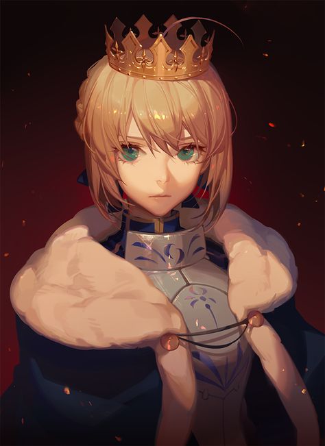 Anime Queen, Artoria Pendragon, Arturia Pendragon, Queen Anime, Hyogo, Blonde Hair Blue Eyes, Nice Art, Fate Anime Series, Fate Zero